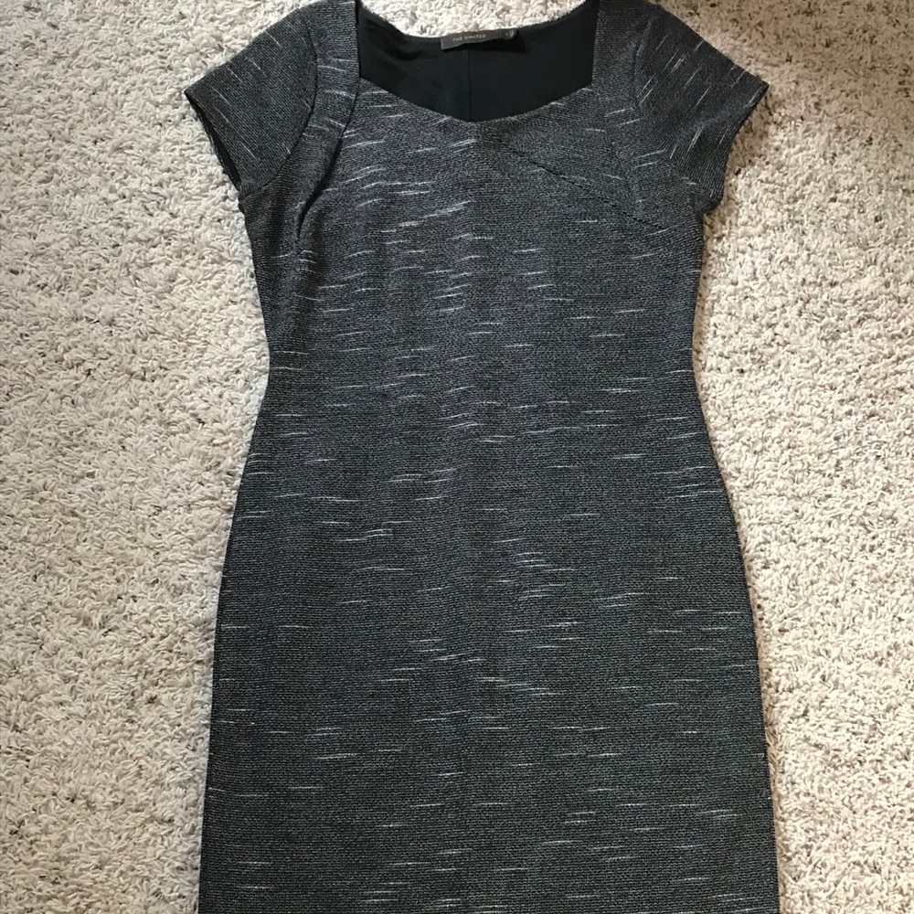 The Limited dark brown and off white dress